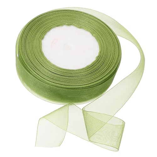 DOITOOL 1 Rolle Chiffon-band Satinband Organzaband Aus Chiffon Bänder Zum Verpacken Weißes Band Schleife Stoff Wickelband Schwarzes Band Zierbänder Für Bastelarbeiten Paketband Green Nylon von DOITOOL