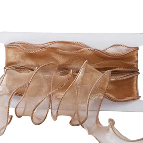 DOITOOL 1 Rolle DIY Band Wickelband Brautjungfern Kräuselband Chiffon Braut Dicke Hochzeitsbänder Zum Verpacken Königliches Garn Haarband Dekoratives Satinband Polyestertuch von DOITOOL