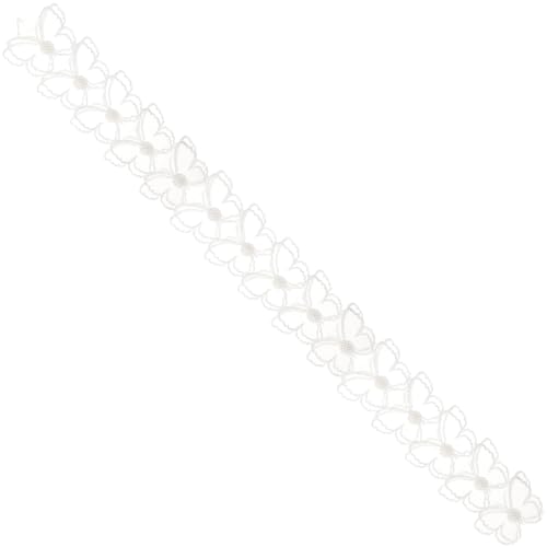 DOITOOL 1 Rolle Dekorative Blumen mit Schleifen Rock Kleiderstoffband Stickerei Stoffbesatz dekoratives Stoffband Nähen von Applikationen Hochzeitskleid-DIY-Band Brautkleid trimmen Weiß DOITOOL 1 Rolle Dekorative Blumen mit Schleifen Rock Kleiderstoffband Stickerei Stoffbesatz dekoratives Stoffband Nähen von Applikationen Hochzeitskleid-DIY-Band Brautkleid trimmen Weiß von DOITOOL