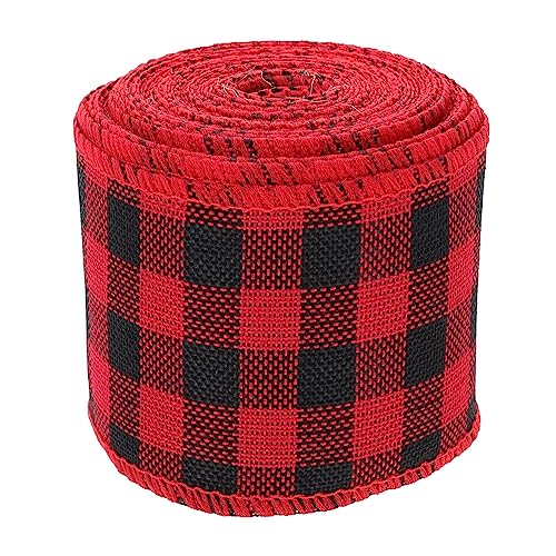 DOITOOL 1 Rolle Diy Geschenkband Buntes Karomuster Verpackungsband für Bastelprojekte und Festliche Dekorationen Wiederverwendbar und Leicht Zuschneidbar von DOITOOL
