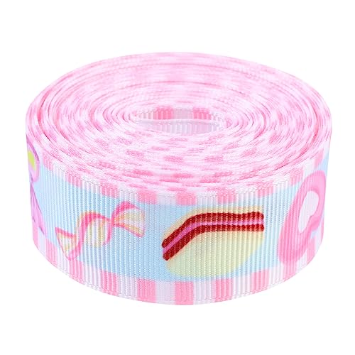 DOITOOL 1 Rolle Diy Grosgrain Geschenkband mit Sommermotiven für Party und Blumenverpackungen von DOITOOL
