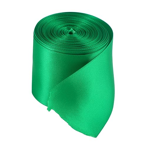 DOITOOL 1 Rolle Diy Satinband Grün Doppeltes Geschenkband für Hochzeiten Partys Bastelprojekte und Tortendekoration Farbecht und Knitterfrei für Haarschleifen Einladungen und Mehr von DOITOOL