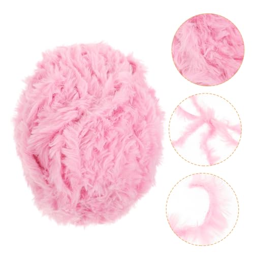 DOITOOL 1 Rolle Flauschiger Hutschal Strickanfänger Chenille Plüsch Für Garn Häkelzubehör Häkelzubehör Acryl Rosa von DOITOOL