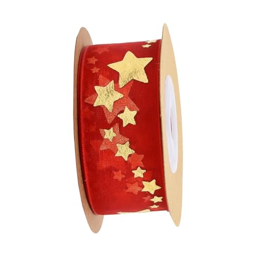 DOITOOL 1 Rolle Geschenkband Schleife Weihnachtsbänder Goldenes Organza-weihnachtsband Zum Einpacken Bänder Zum Verpacken Samtband Weihnachtsdekorationen Glänzend Satinband Polyester Rot DOITOOL 1 Rolle Geschenkband Schleife Weihnachtsbänder Goldenes Organza-weihnachtsband Zum Einpacken Bänder Zum Verpacken Samtband Weihnachtsdekorationen Glänzend Satinband Polyester Rot von DOITOOL