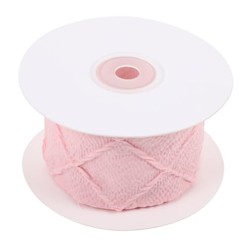 DOITOOL 1 Rolle Gurtband Mit Rautenprägung Dekorationen Braut Blumenband Wickelband Breites Band Zum Verpacken Band Mit Quaste Paketband Bänder Zum Basteln Geschenkbänder Rosa DOITOOL 1 Rolle Gurtband Mit Rautenprägung Dekorationen Braut Blumenband Wickelband Breites Band Zum Verpacken Band Mit Quaste Paketband Bänder Zum Basteln Geschenkbänder Rosa von DOITOOL