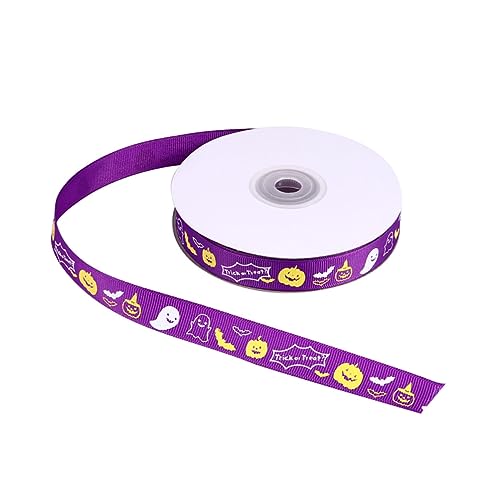 DOITOOL 1 Rolle Halloween Geschenkband Breit Lila Yards Dekoratives Ripsband für Halloween Geschenkverpackungen Bastelprojekte und Heimdekorationen von DOITOOL