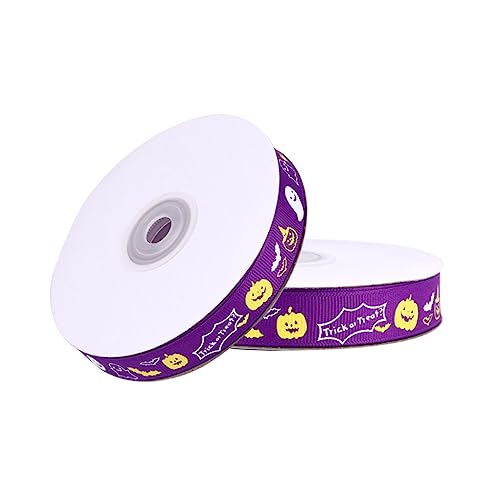 DOITOOL 1 Rolle Halloween-Geschenkband Schleife Halloween-Dekorationsparty lila geschenkband halloween halloweendeko weihnachtsdeko Aufkleber Wickelband Halloween liefert Polyester Violett DOITOOL 1 Rolle Halloween-Geschenkband Schleife Halloween-Dekorationsparty lila geschenkband halloween halloweendeko weihnachtsdeko Aufkleber Wickelband Halloween liefert Polyester Violett von DOITOOL