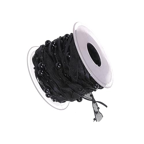 DOITOOL 1 Rolle Hochzeitsband Dekorativ Hochzeitssatinband Strauß Seide Basteln Braut- Dekoration Chiffon Schleife Bandumwicklung Bänder Zum Verpacken Blumenband Königlich Stoff Black von DOITOOL