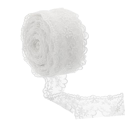 DOITOOL 1 Rolle Hochzeitspyjama Schnürsenkel Spitzenband für Vintage-Spitzenbesatz Kleidung Fransen nähen trimmen dekoration DIY-Material mit Spitzenbesatz Polyester Weiß DOITOOL 1 Rolle Hochzeitspyjama Schnürsenkel Spitzenband für Vintage-Spitzenbesatz Kleidung Fransen nähen trimmen dekoration DIY-Material mit Spitzenbesatz Polyester Weiß von DOITOOL