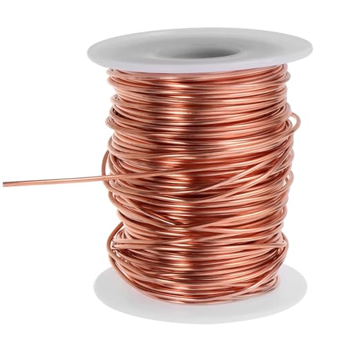 DOITOOL 1 Rolle Kupferdraht Schmuckdraht Basteln Kupferfaden Reiner Kupferdraht Blanker Kupferdraht Flexibler Kupferdraht Elektrokultur Kupferdraht Kupferspule Runde von DOITOOL