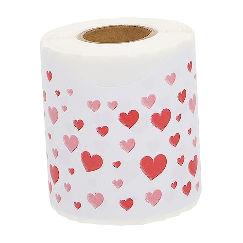 DOITOOL 1 Rolle Liebe Aufkleber rosa Aufkleber Dekorationen Bulletin trimmen Tafelrand Hintergrund Wandtattoo Aufkleber mit Herz-Bulletin-Rändern Tafelaufkleber Papier von DOITOOL