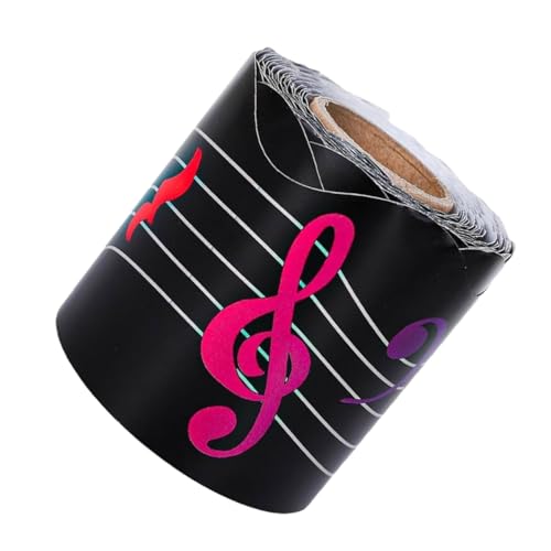 DOITOOL 1 Rolle Musikrandaufkleber Rand In Notenzeichenform Bulletin Zubehör Gerollte Aufkleber Pinnwand Dekorationen Musik Dekorationen Für Das Klassenzimmer Kupferplatten von DOITOOL
