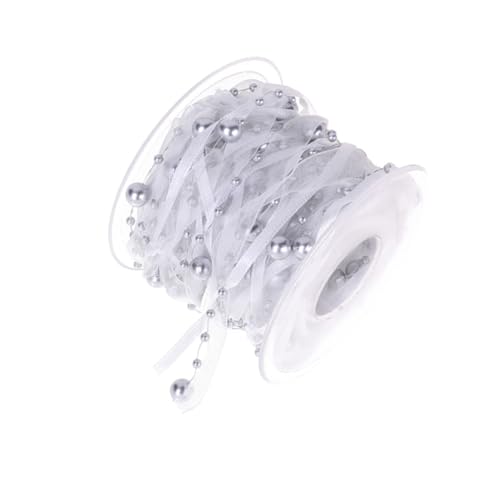 DOITOOL 1 Rolle Piyester-Gurtbänder für Partys hochzeitsdekoration wedding decoration festivalbändchen festivalbänder Schmuckband Stoff Silber Girlande Geschenkband Hochzeitsband Silver von DOITOOL