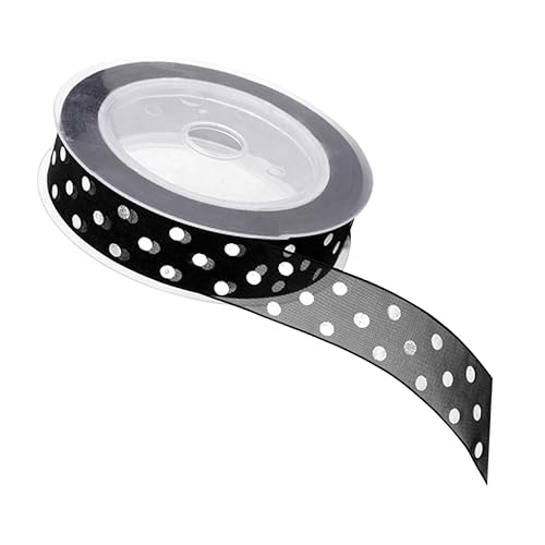 DOITOOL 1 Rolle Polka Dot -band Spitzenband Bänder Sackleinenband Für Hochzeit Party Stoff Bogen Dünnes Band Dekorationen Lieferungen Diy-netzband Büro Band Zum Verpacken Schwarz DOITOOL 1 Rolle Polka Dot -band Spitzenband Bänder Sackleinenband Für Hochzeit Party Stoff Bogen Dünnes Band Dekorationen Lieferungen Diy-netzband Büro Band Zum Verpacken Schwarz von DOITOOL