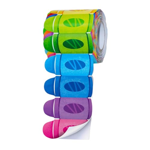 DOITOOL 1 Rolle Randaufkleber Mit Buntstift Grenzaufkleber Bulletin Klassenzimmer Aufkleber Abziehbilder Lehrreich Dekorationen Vinyl Deko Aufkleber Aus Beschichtetem Papier DOITOOL 1 Rolle Randaufkleber Mit Buntstift Grenzaufkleber Bulletin Klassenzimmer Aufkleber Abziehbilder Lehrreich Dekorationen Vinyl Deko Aufkleber Aus Beschichtetem Papier von DOITOOL