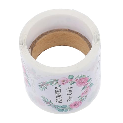 DOITOOL 1 Rolle Rezeptkarte Hochzeitsaufkleber Aufkleber mit Blumenetiketten Mini-Blumenaufkleber Aufkleber für Umschläge Etiketten für Blumenaufkleber Kupferplattenaufkleber von DOITOOL