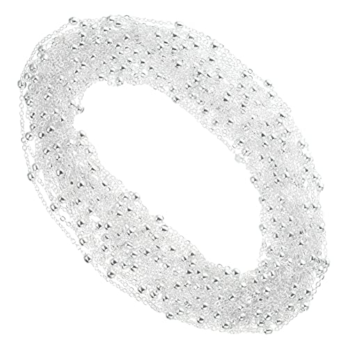 DOITOOL 1 Rolle Rolle Kugelkette Schmuckketten Herstellung Von Klobigem Kettenschmuck Klammer Armbandketten Für Die Schmuckherstellung Haarnadel Diy Kette Halskette Diy-kette Kupfer Silver von DOITOOL