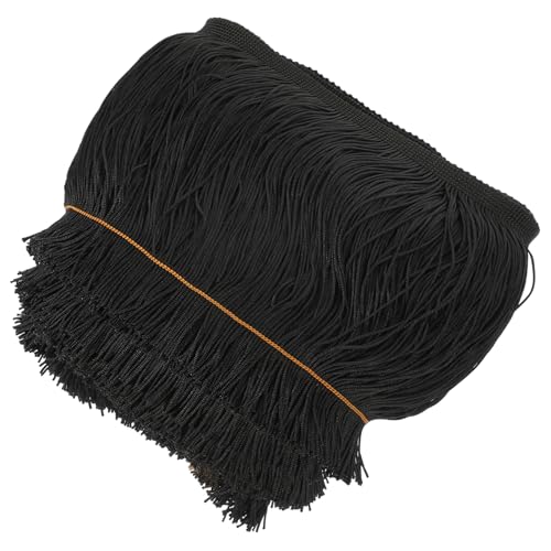 DOITOOL 1 Rolle Schnurrbart Vorhang Spitzenbesatz Fransen nähen trimmt Fransenbesatz für Gardinen Vorhänge pavvilion mastubatoren Bekleidungshandwerk trimmen Quastenkante Polyester Black von DOITOOL