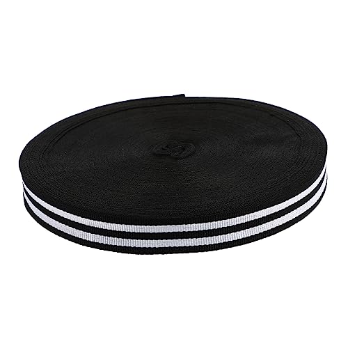 DOITOOL 1 Rolle Schwarz-weiß gestreiftes Gurtband schwarzes Band Basteln Schleife Dekoration Satinband geschenkband christmas ribbon Geschenkverpackungsbänder Banddekor Polyester Black DOITOOL 1 Rolle Schwarz-weiß gestreiftes Gurtband schwarzes Band Basteln Schleife Dekoration Satinband geschenkband christmas ribbon Geschenkverpackungsbänder Banddekor Polyester Black von DOITOOL