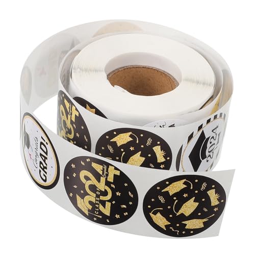 DOITOOL 1 Rolle Selbstklebende Abschlussaufkleber für Dekorative Etikettenaufkleber für Verpackung zum Versiegeln von Geschenktüten und Boxen Abschlussfeier Dekoration DOITOOL 1 Rolle Selbstklebende Abschlussaufkleber für Dekorative Etikettenaufkleber für Verpackung zum Versiegeln von Geschenktüten und Boxen Abschlussfeier Dekoration von DOITOOL