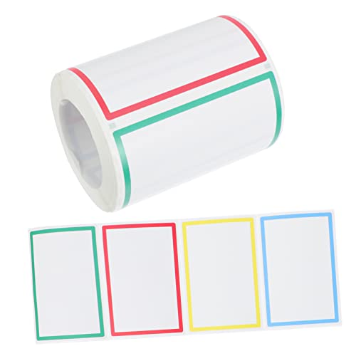 DOITOOL 1 Rolle Selbstklebende Bunte Namensschildaufkleber DIY Blanko Etiketten für Schule Büro und Kindergarten pro Rolle Einfach zu Beschriften Kleben von DOITOOL