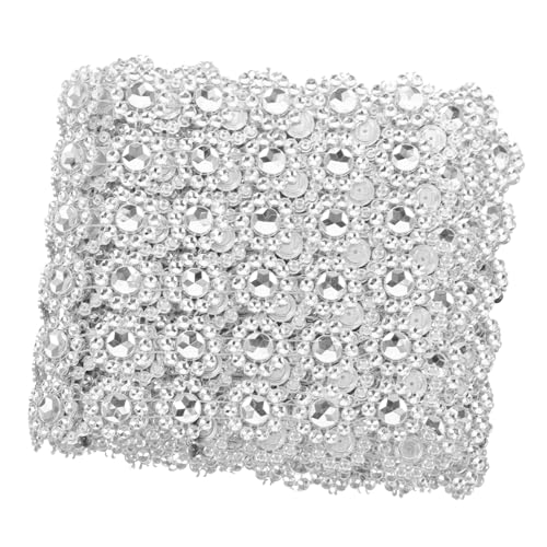 DOITOOL 1 Rolle Sonnenblumen Reihe Aus Diamanten Ästhetisches Tisch Paillettenband Zum Basteln Satinband Goldgirlande Strassband Für Stoff Sackleinenband Bänder Dekorativ Blau von DOITOOL