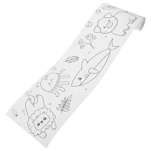 DOITOOL 1 Rolle Staffelei Färbung Zeichenblock Für Poster Ausmalplakate Für Malen Für Malplakat Zum Ausmalen Malen Malvorlagen Für Weiß Papier von DOITOOL