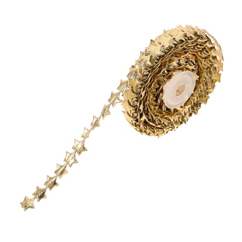 DOITOOL 1 Rolle Sternband Sternförmige Bänder Feiertagsbandbesatz Bänder für Handwerk Band für Blumen Hochzeitsbandbesatz Band zum Verpacken Schleife Golden DOITOOL 1 Rolle Sternband Sternförmige Bänder Feiertagsbandbesatz Bänder für Handwerk Band für Blumen Hochzeitsbandbesatz Band zum Verpacken Schleife Golden von DOITOOL