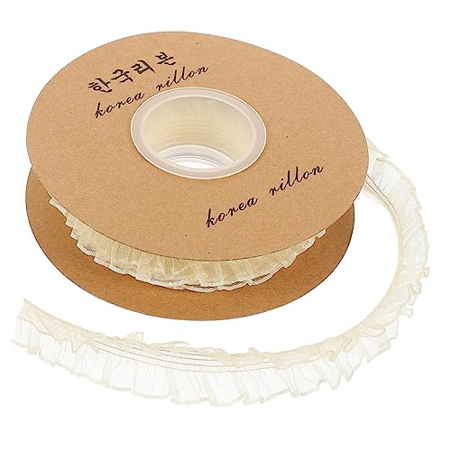 DOITOOL 1 Rolle Stretch-spitze Stoff Dünnes Spitzenband Schleife Trimmen Breite Spitze Spitzenkante Spitzenbesatz Party Satinband Nähen Bänder Für Handwerk Schwarzes Spitzenband Organza von DOITOOL