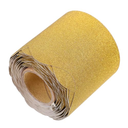 DOITOOL 1 Rolle Tafel-Rand-Aufkleber abnehmbare Bordüre Planke Schwarz überbacken Klassenzimmer Grenzen der Anzeigetafel Bulletin Board -Grenzen unterrichten gezackte Bordüre Papier Golden DOITOOL 1 Rolle Tafel-Rand-Aufkleber abnehmbare Bordüre Planke Schwarz überbacken Klassenzimmer Grenzen der Anzeigetafel Bulletin Board -Grenzen unterrichten gezackte Bordüre Papier Golden von DOITOOL