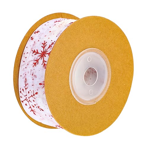 DOITOOL 1 Rolle Transparentes Schneeflockenband Tüll Weihnachtsgeschenkband Zum Verpacken Weihnachtsparty Zubehör Stoff Weihnachtsdekor Winterkranz Merry Holiday Kariert DOITOOL 1 Rolle Transparentes Schneeflockenband Tüll Weihnachtsgeschenkband Zum Verpacken Weihnachtsparty Zubehör Stoff Weihnachtsdekor Winterkranz Merry Holiday Kariert von DOITOOL