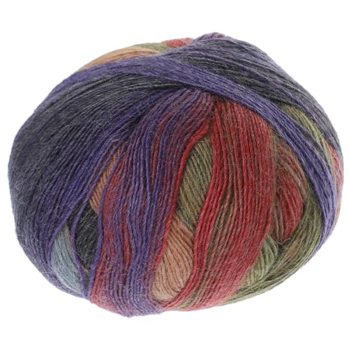 DOITOOL 1 Rolle gehäkelte Schallinie Handstrickgarn Strickgarnmaterial buntes Garn aus Baumwolle gefärbtes Häkelgarn von DOITOOL