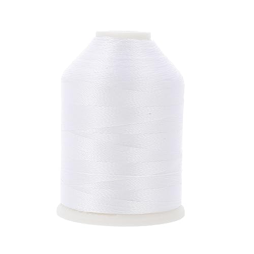DOITOOL 1 Rolle leuchtendes Stickgarn Stickerei Fäden Nähmaschine praktisches Nähgarn bequemer Nähfaden Nähzubehör Nähgarn selber machen Stickgarn für Kleidung Polyester Weiß von DOITOOL