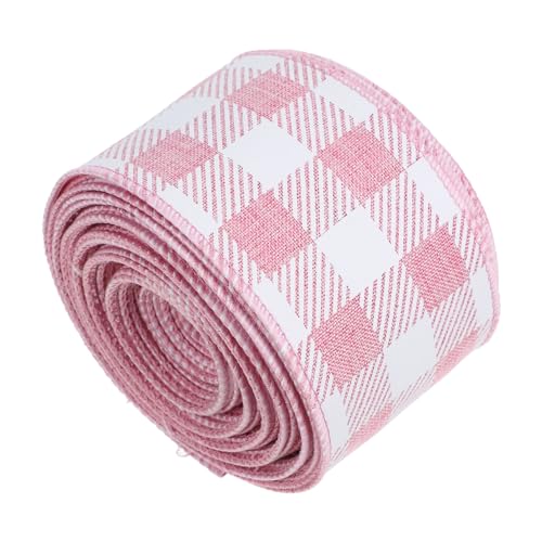 DOITOOL 1 Rolle praktisches Geschenkband Bänder zum Verpacken Schneiden sortiert Party dekorativ großes Band kariertes Band schneidbares Geschenkband Polyester Rosa DOITOOL 1 Rolle praktisches Geschenkband Bänder zum Verpacken Schneiden sortiert Party dekorativ großes Band kariertes Band schneidbares Geschenkband Polyester Rosa von DOITOOL