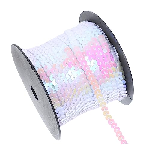 DOITOOL 1 Rolle sewing accessories glitter basteln Glitzerstoff Glitzeraccessoires Glitzersteine Strasssteine ​​nähen Teppich PVC-Pailletten für Tasche Pailletten-Patches für Kleidung Weiß von DOITOOL