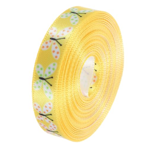 DOITOOL 1 Rolle verpackung Band ästhetisch Geschenkbänder ein Verpackungsband Bowknot-Gurt packen DIY liefert Osterband Geschenkband Wickelband Polyester Gelb DOITOOL 1 Rolle verpackung Band ästhetisch Geschenkbänder ein Verpackungsband Bowknot-Gurt packen DIY liefert Osterband Geschenkband Wickelband Polyester Gelb von DOITOOL