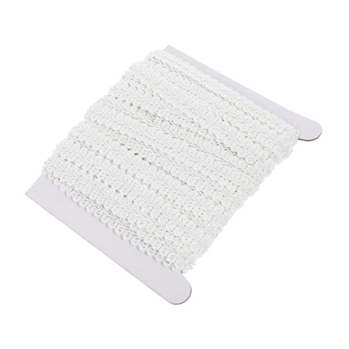 DOITOOL 1 Rolle wellige Spitze Gimpengeflecht für DIY Stoffkante Vorhangausstattung Kanten wohnungseinrichtung home decoration Volant trimmen applizierter Spitzenbesatz Polyester Weiß von DOITOOL