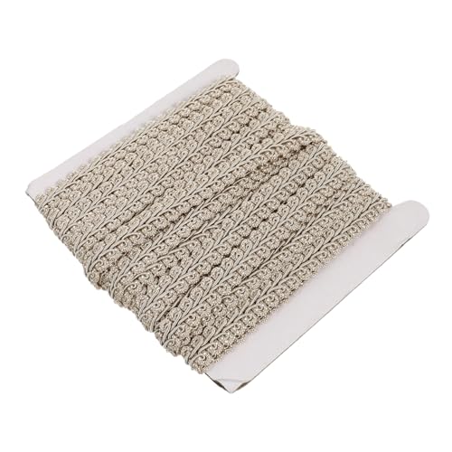 DOITOOL 1 Rolle wellige Spitze Heimdekoration trimmen dickes Band Fransen Kleidungsstück Polstergeflecht Vorhangausstattung geflochtener Besatz Zopfbesatz Polyester Beige von DOITOOL