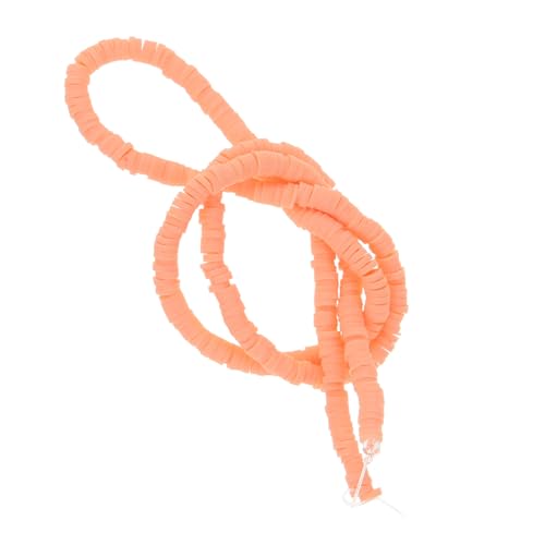 DOITOOL 1 Saite Diy Schmuck Lose Perlen Schmuckzubehör Aus Ton Lose Perlen Aus Ton Reize Herstellung Loch Handgefertigte Tonperlen Winzig Farbig Polymer-ton Orange von DOITOOL