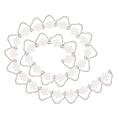 DOITOOL 1 Saite Perlenblumenstirnband Strasssteine Perlenkette geformt schultergurt Strasskette zum Basteln Strass-Kettenapplikation Strasskette selber machen Acryl von DOITOOL