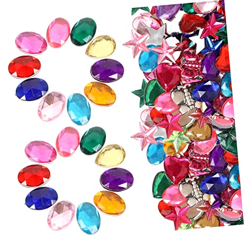 DOITOOL 1 Satz Acrylfarbene Diamanten Nagelschmuck Und Charms Kind Bunt Bling-edelsteine ​​herstellen Set Mit Strasssteinen Hotfix Basteln Strassaufkleber Schmuckzubehör 400 Stück von DOITOOL
