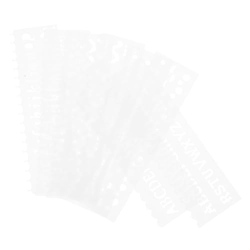 DOITOOL 1 Satz Alphabet-Malvorlage Holzmalschablonen Buchstaben- und Zahlenschablonen Journal -Schablone wiederverwendbare Plastikschablonen Kunst Schablonen pp Weiß von DOITOOL
