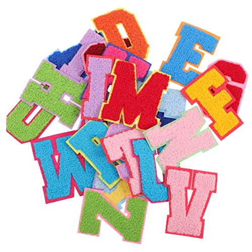 DOITOOL 1 Satz Alphabet Stickerei Patches Bügelbuchstaben Für Diy Kleidung Taschen Hüte Und Mehr Einfach Aufzubringen Zur Reparatur Und Dekoration 26 Stück von DOITOOL