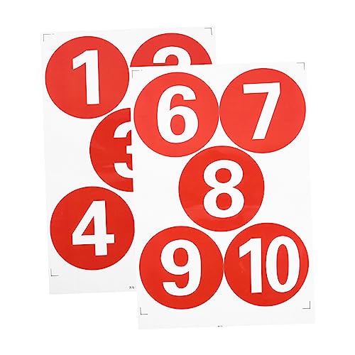 DOITOOL 1 Satz Aufkleber Kreisförmig Runden Farbig Wasser Klebrig Etiketten Wiederverwendbar Nummeriert Groß Stichworte Deko Hausnummernkleister Anzahl Paster Rot Pvc 2blätter DOITOOL 1 Satz Aufkleber Kreisförmig Runden Farbig Wasser Klebrig Etiketten Wiederverwendbar Nummeriert Groß Stichworte Deko Hausnummernkleister Anzahl Paster Rot Pvc 2blätter von DOITOOL