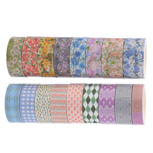 DOITOOL 1 Satz Blumenaufkleber Scrapbooking Blumenband Blumen- Handwerk Ästhetisches Washi-tape Handkontoband Für Mädchen Washi-klebeband Washi-tape Süß Flüsterpapier 17rollen von DOITOOL