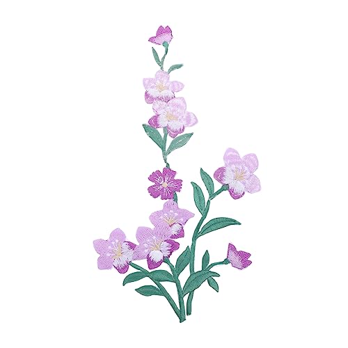 DOITOOL 1 Satz Blumenförmige Stickerei Patches Applikationen Für Kleidung Hüte Diy Projekte Selbstklebend Lila Zum Reparieren Verzieren 2 Stück von DOITOOL
