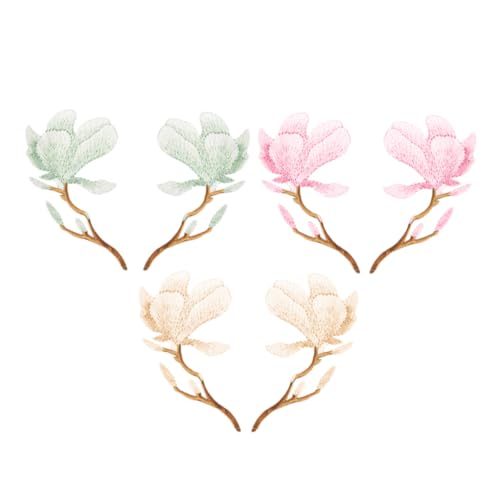 DOITOOL 1 Satz Blumenförmige Stickerei Patches Dekorative Applikationen Für Kleidung Nähen Und Reparieren Für Shirts Taschen Und Mehr 6 Stück von DOITOOL