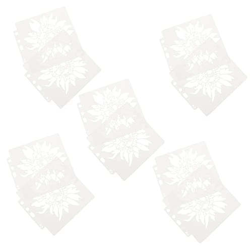DOITOOL 1 Satz Blumenschablonen Für Diy Malprojekte Wiederverwendbare Malvorlagen Für Dekorative Schablonen Für Kunsthandwerk Geeignet Für Fotoalben Und Feiertagsdekorationen 10 Stück von DOITOOL