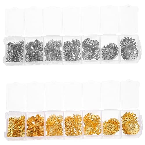 DOITOOL 1 Satz Boxen Blütenförmige Perlenkappen Diy Schmuckzubehör Abstandshalter Für Armbänder Und Ohrringe 2boxen DOITOOL 1 Satz Boxen Blütenförmige Perlenkappen Diy Schmuckzubehör Abstandshalter Für Armbänder Und Ohrringe 2boxen von DOITOOL