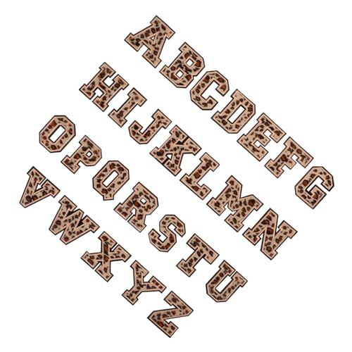 DOITOOL 1 Satz Buchstaben-patch Flicken Für Bekleidung Bügelbuchstaben Für Kleidung Patch-briefe Brief Aufbügeln Flicken Für Kleidung Flicken Aufbügeln Flanell Hellbraun 26 Stück von DOITOOL